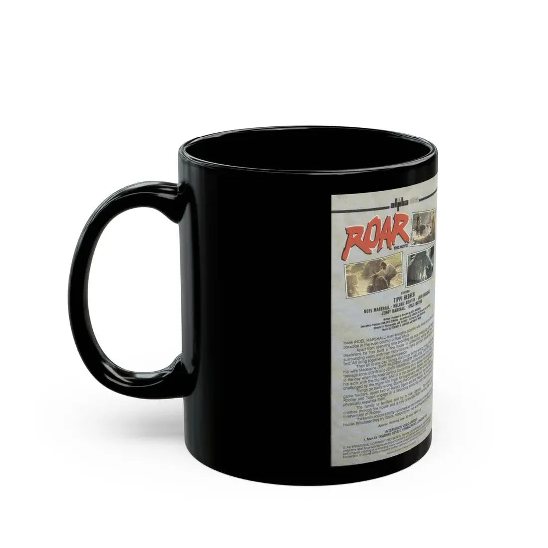ROAR THE MOVIE (VHS COVER) - Black Coffee Mug - Go Mug Yourself