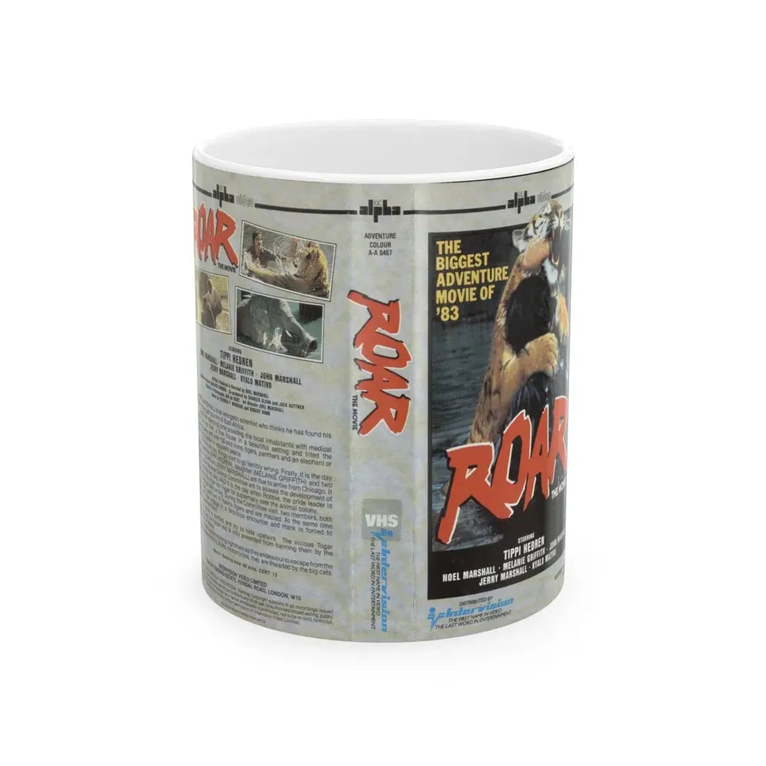 ROAR THE MOVIE (VHS COVER) - White Coffee Mug 11oz - Go Mug Yourself