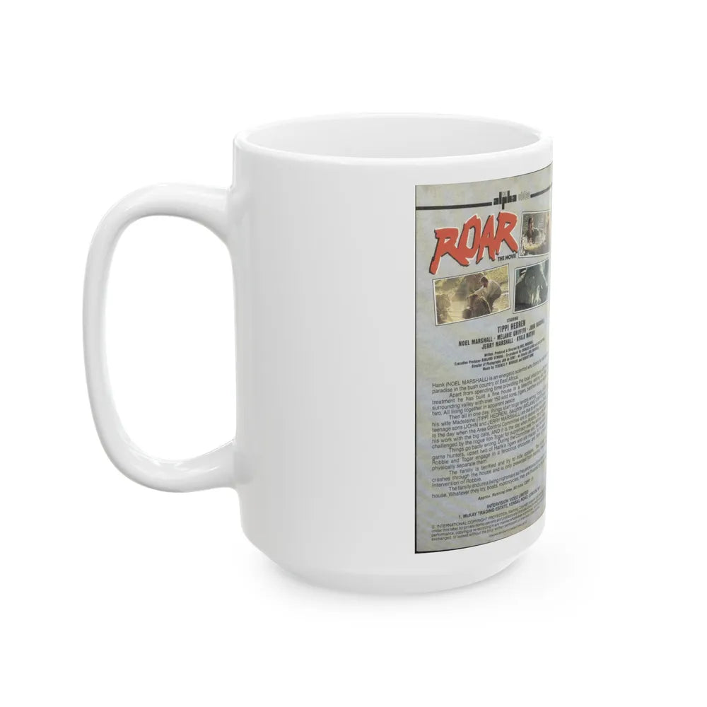 ROAR THE MOVIE (VHS COVER) - White Coffee Mug-Go Mug Yourself