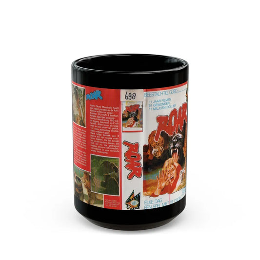 ROAR (VHS COVER) - Black Coffee Mug-15oz-Go Mug Yourself