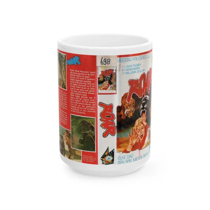 ROAR (VHS COVER) - White Coffee Mug 15oz - Go Mug Yourself