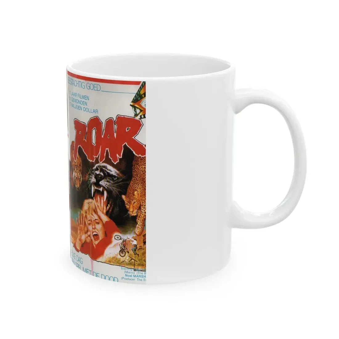 ROAR (VHS COVER) - White Coffee Mug - Go Mug Yourself