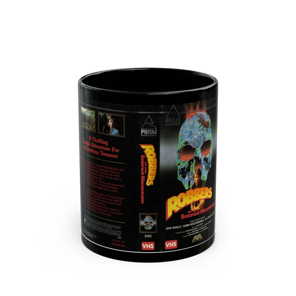 ROBBERS OF SACRED MOUNTAIN (VHS COVER) - Black Coffee Mug-11oz-Go Mug Yourself