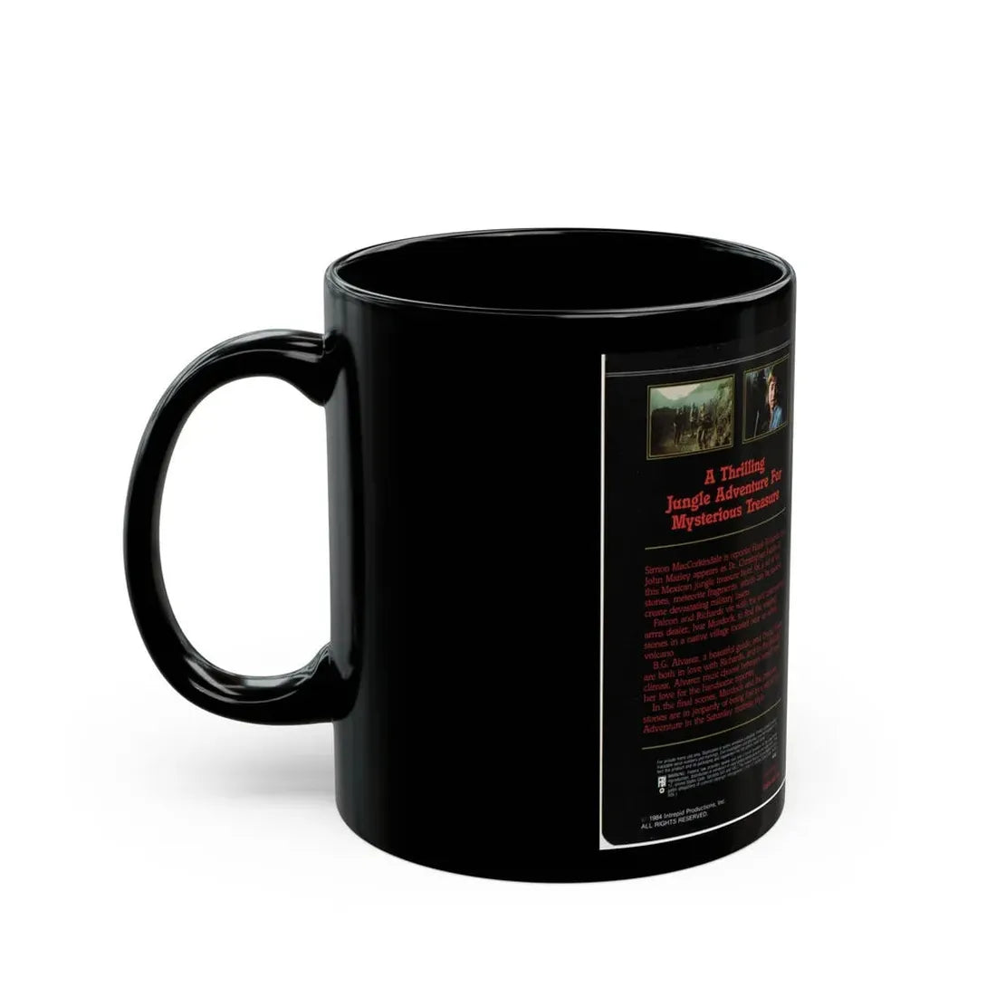 ROBBERS OF SACRED MOUNTAIN (VHS COVER) - Black Coffee Mug - Go Mug Yourself