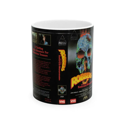 ROBBERS OF SACRED MOUNTAIN (VHS COVER) - White Coffee Mug 11oz - Go Mug Yourself