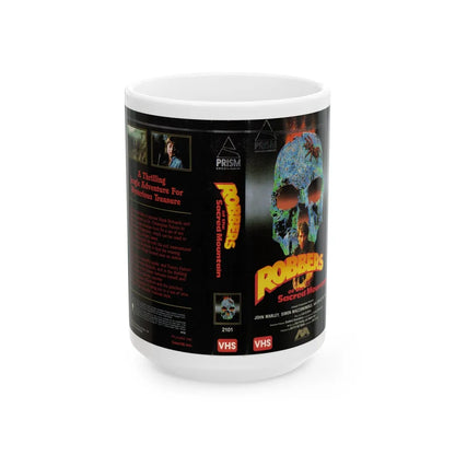 ROBBERS OF SACRED MOUNTAIN (VHS COVER) - White Coffee Mug-15oz-Go Mug Yourself