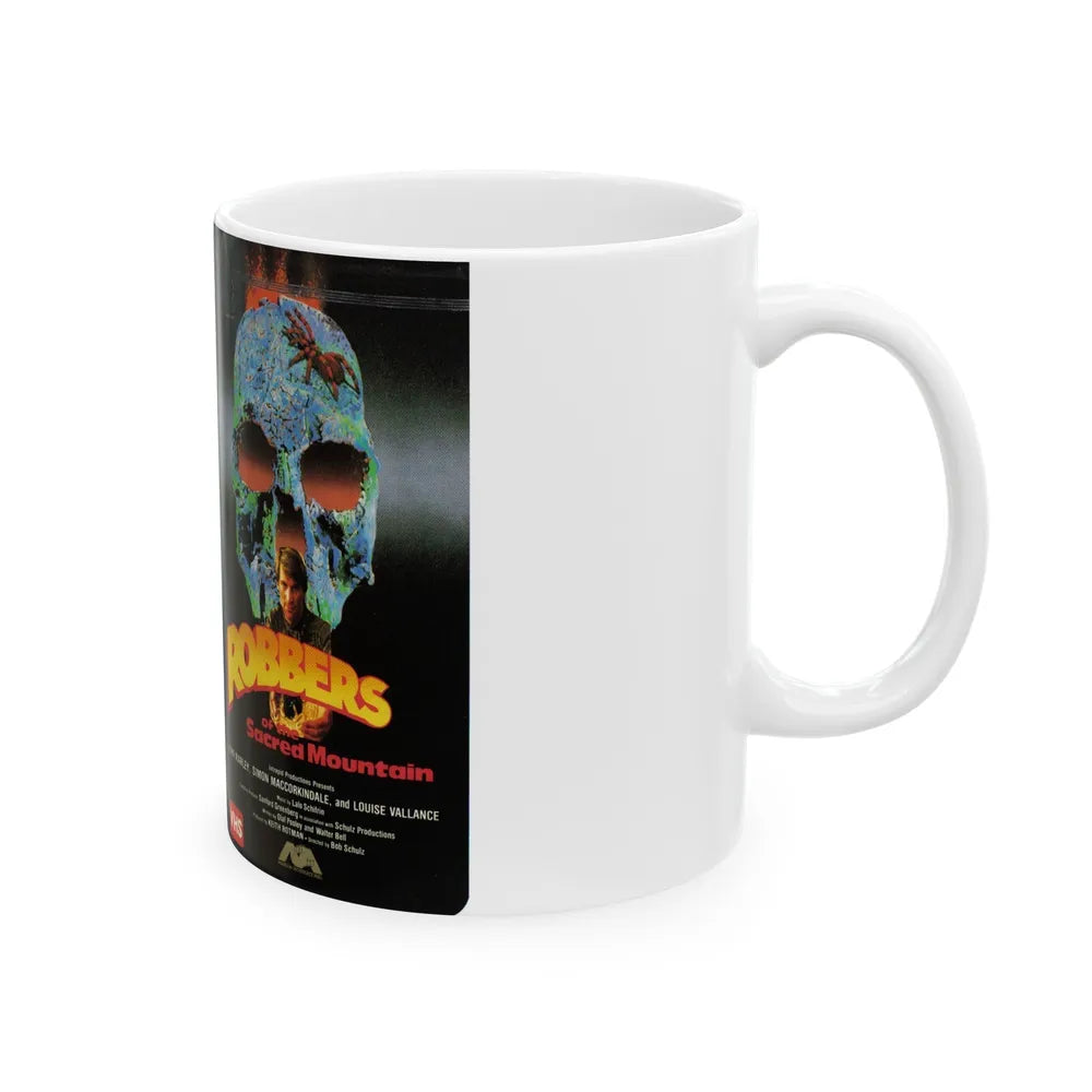 ROBBERS OF SACRED MOUNTAIN (VHS COVER) - White Coffee Mug-Go Mug Yourself