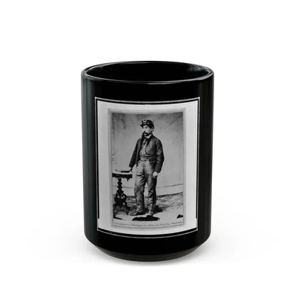 Robert H. Kelly, Union Soldier, Full-Length Portrait, Standing, Facing Left (U.S. Civil War) Black Coffee Mug 15oz - Go Mug Yourself