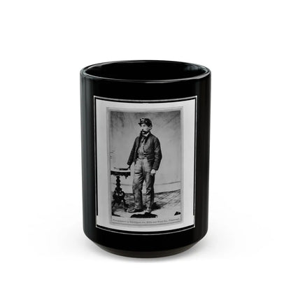 Robert H. Kelly, Union Soldier, Full-Length Portrait, Standing, Facing Left (U.S. Civil War) Black Coffee Mug-15oz-Go Mug Yourself