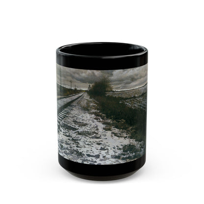 Robert McGinnis (1926-) Baltimore and Ohio Railroad - Black Coffee Mug-15oz-Go Mug Yourself