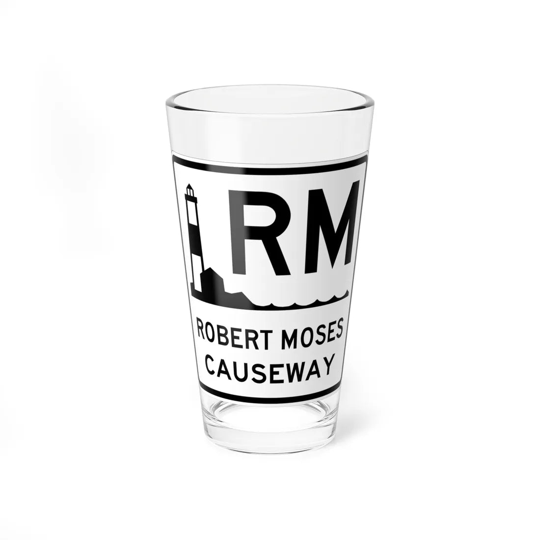 Robert Moses Cswy Shield (New York) (Road Sign) Pint Glass 16oz 16oz - Go Mug Yourself