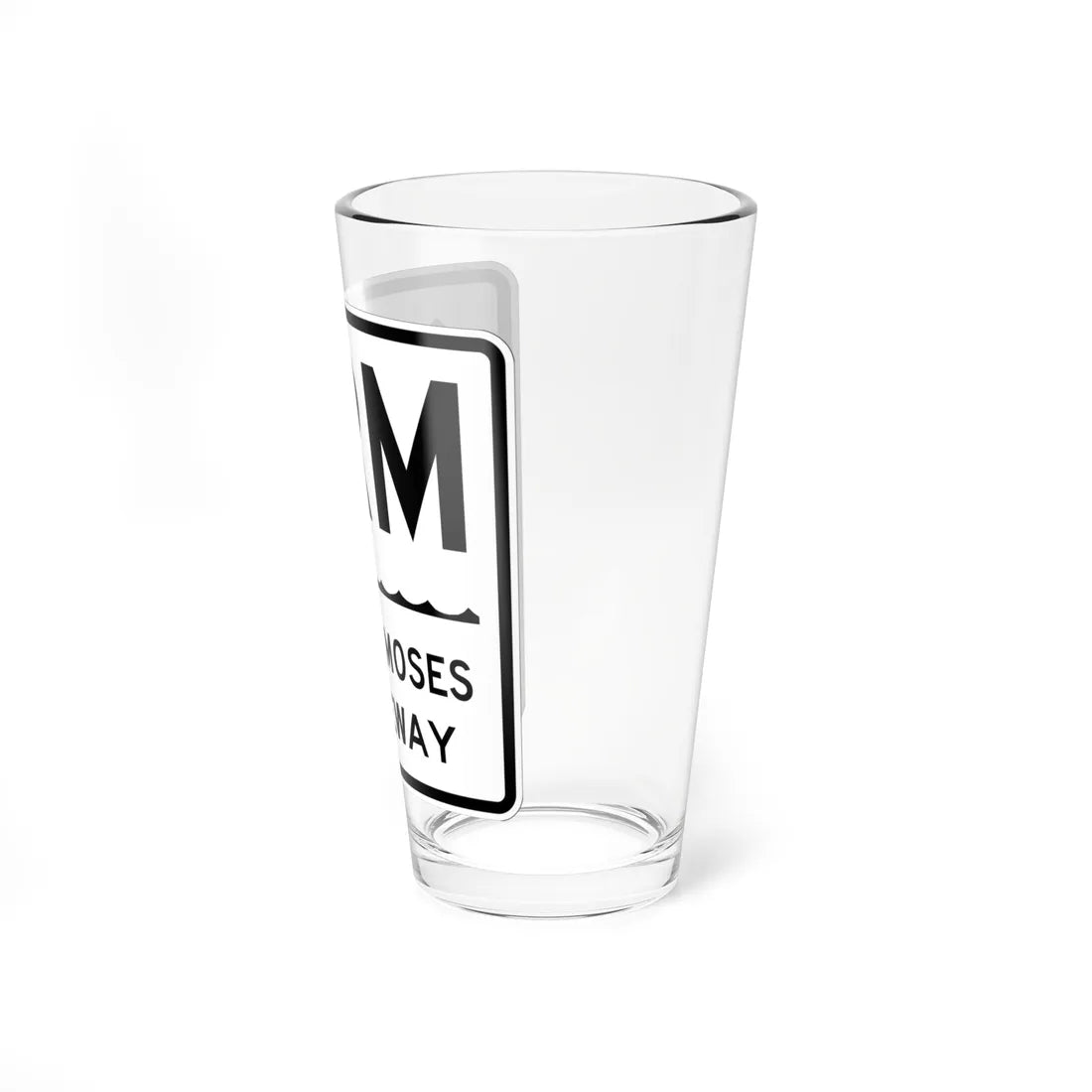 Robert Moses Cswy Shield (New York) (Road Sign) Pint Glass 16oz - Go Mug Yourself