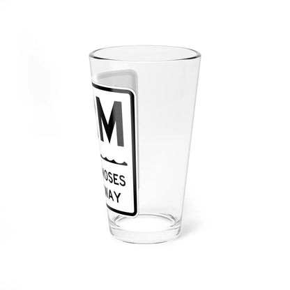 Robert Moses Cswy Shield (New York) (Road Sign) Pint Glass 16oz - Go Mug Yourself