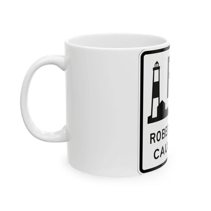 Robert Moses Cswy Shield (New York) (Road Sign) White Coffee Mug - Go Mug Yourself