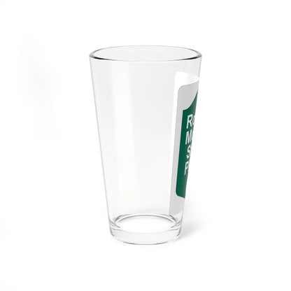 Robert Moses State Pkwy Shield (New York) (Road Sign) Pint Glass 16oz - Go Mug Yourself