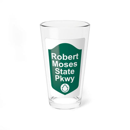 Robert Moses State Pkwy Shield (New York) (Road Sign) Pint Glass 16oz - Go Mug Yourself