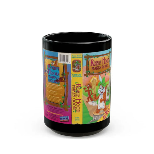 ROBIN HOOD MAKES GOOD (VHS COVER) - Black Coffee Mug 15oz - Go Mug Yourself