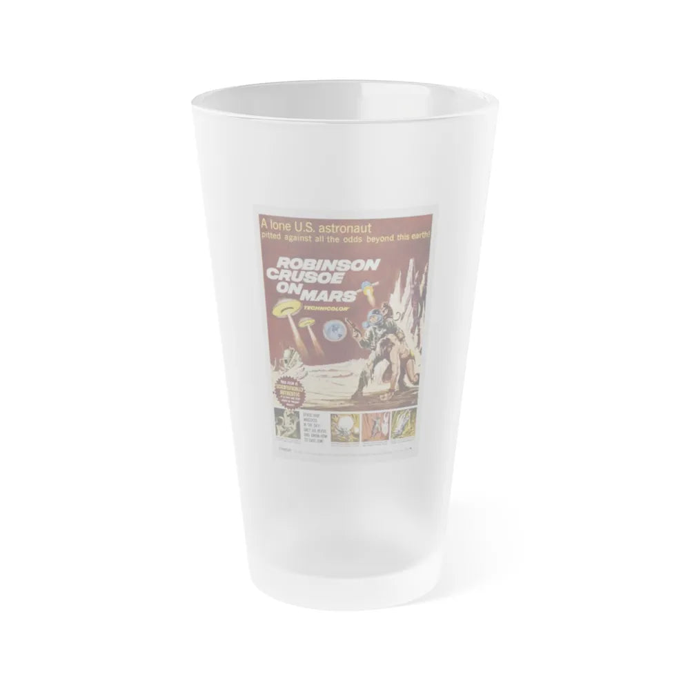 ROBINSON CRUSOE ON MARS 1964 Movie Poster - Frosted Pint Glass 16oz-16oz-Frosted-Go Mug Yourself