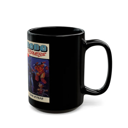 ROBO FORMERS STAR OF FEAR (VHS COVER) - Black Coffee Mug-Go Mug Yourself