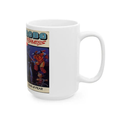 ROBO FORMERS STAR OF FEAR (VHS COVER) - White Coffee Mug - Go Mug Yourself