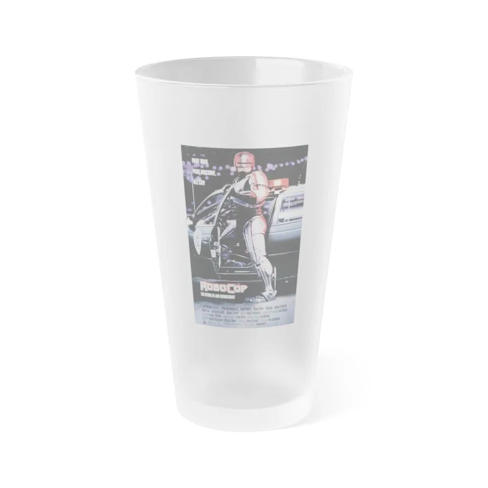 ROBOCOP 1987 Movie Poster - Frosted Pint Glass 16oz-16oz-Frosted-Go Mug Yourself