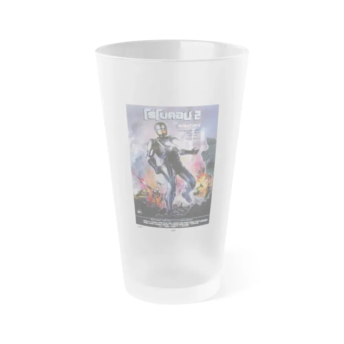ROBOCOP 2 (THAI) 1990 Movie Poster - Frosted Pint Glass 16oz 16oz Frosted - Go Mug Yourself