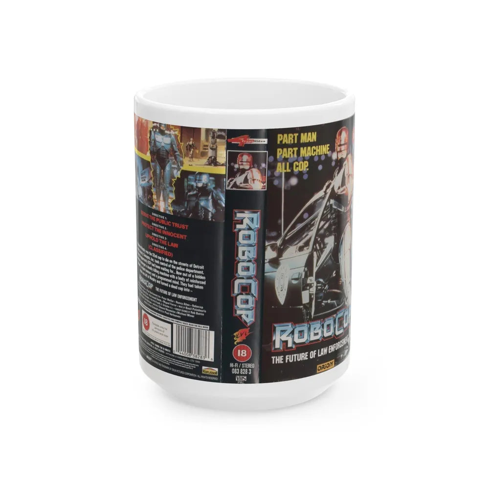 ROBOCOP (VHS COVER) - White Coffee Mug-15oz-Go Mug Yourself