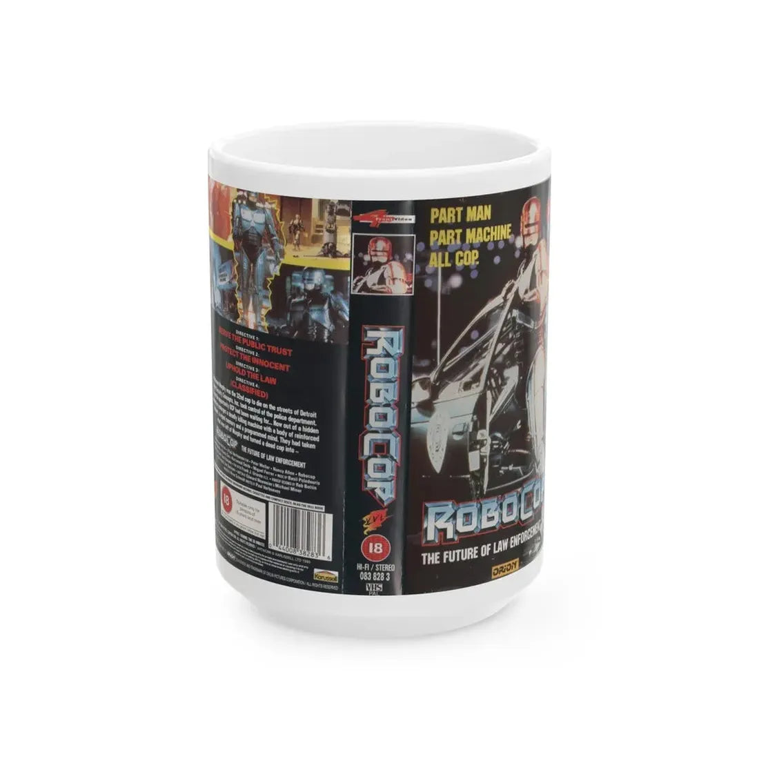 ROBOCOP (VHS COVER) - White Coffee Mug 15oz - Go Mug Yourself