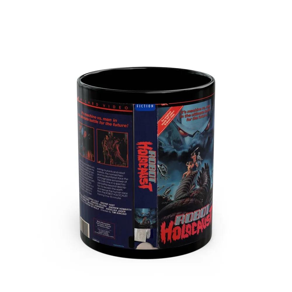 ROBOT HOLOCAUST (VHS COVER) - Black Coffee Mug-11oz-Go Mug Yourself