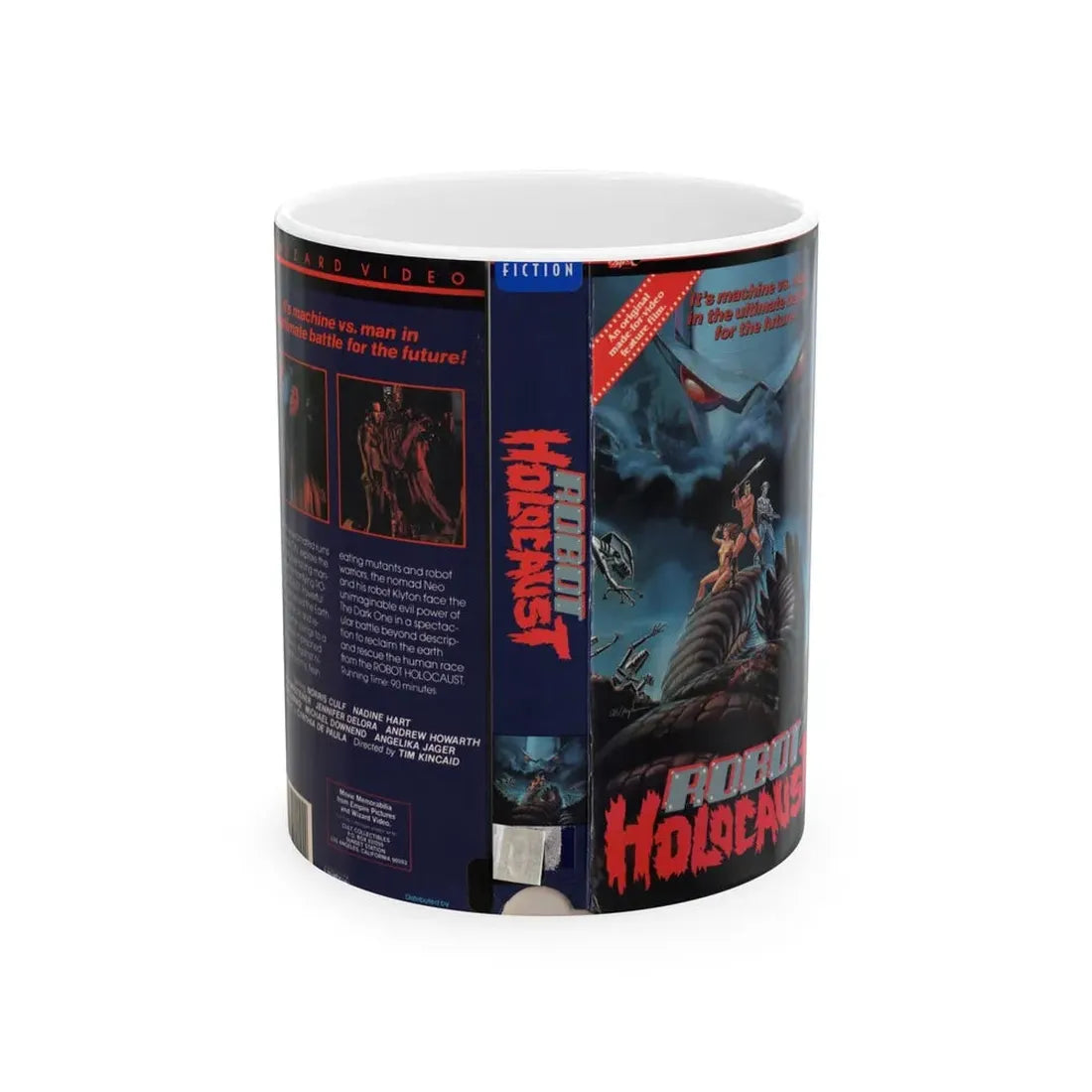 ROBOT HOLOCAUST (VHS COVER) - White Coffee Mug 11oz - Go Mug Yourself