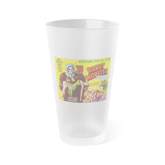 ROBOT MONSTER 1953 Movie Poster - Frosted Pint Glass 16oz-16oz-Frosted-Go Mug Yourself