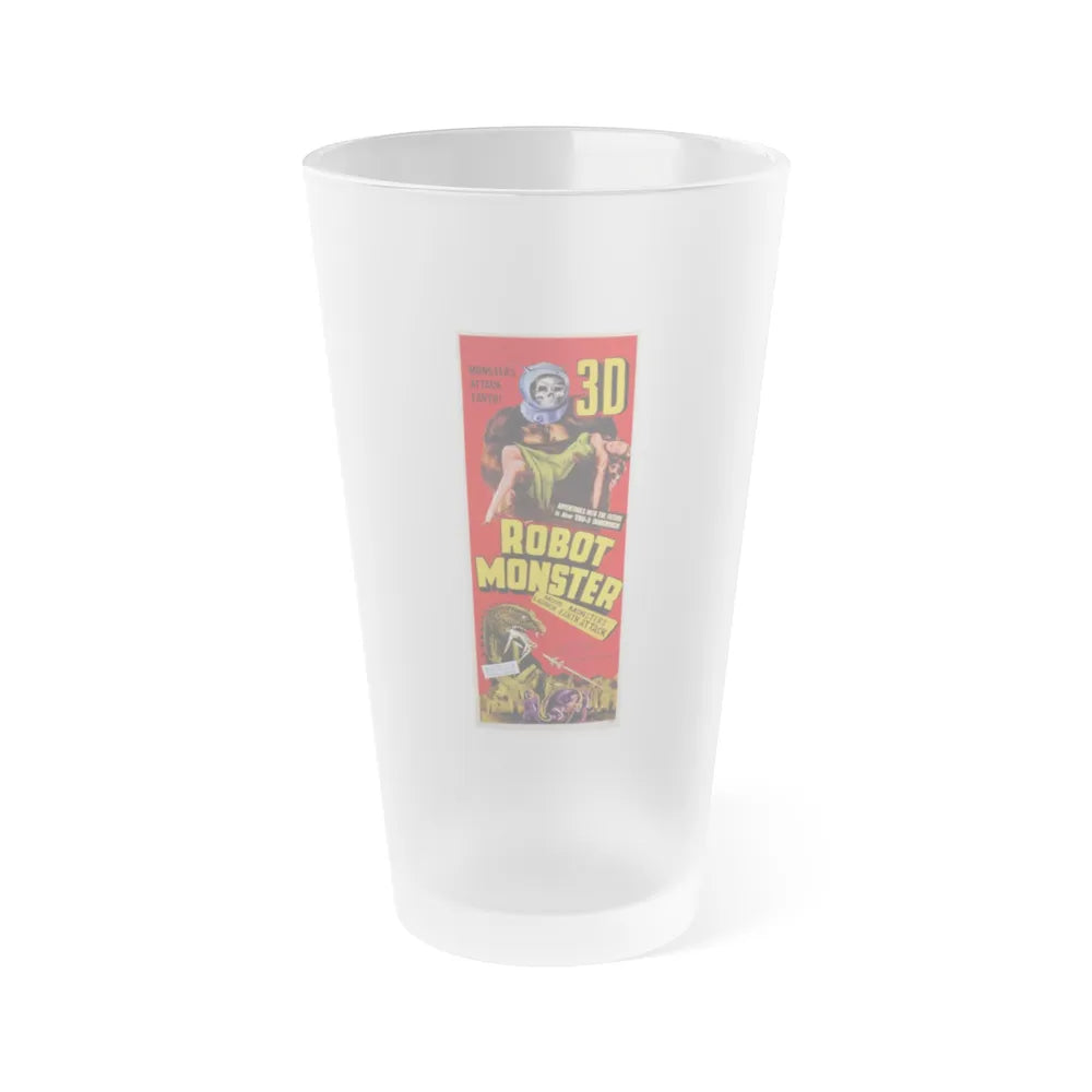 ROBOT MONSTER (3) 1953 Movie Poster - Frosted Pint Glass 16oz-16oz-Frosted-Go Mug Yourself