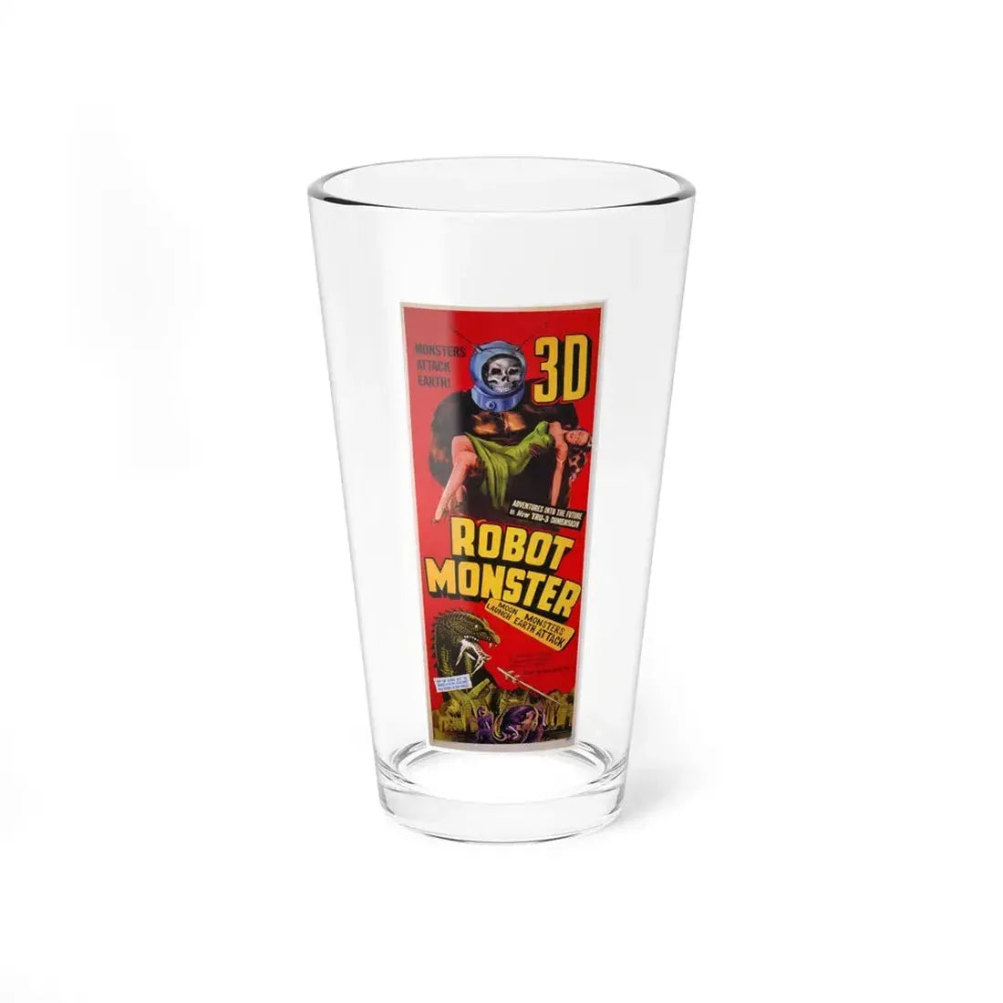 ROBOT MONSTER (3) 1953 Movie Poster - Pint Glass 16oz 16oz - Go Mug Yourself