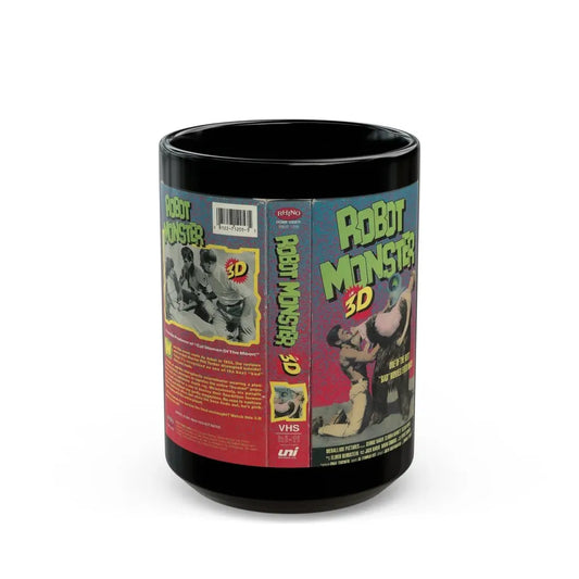 ROBOT MONSTER 3D (VHS COVER) - Black Coffee Mug 15oz - Go Mug Yourself