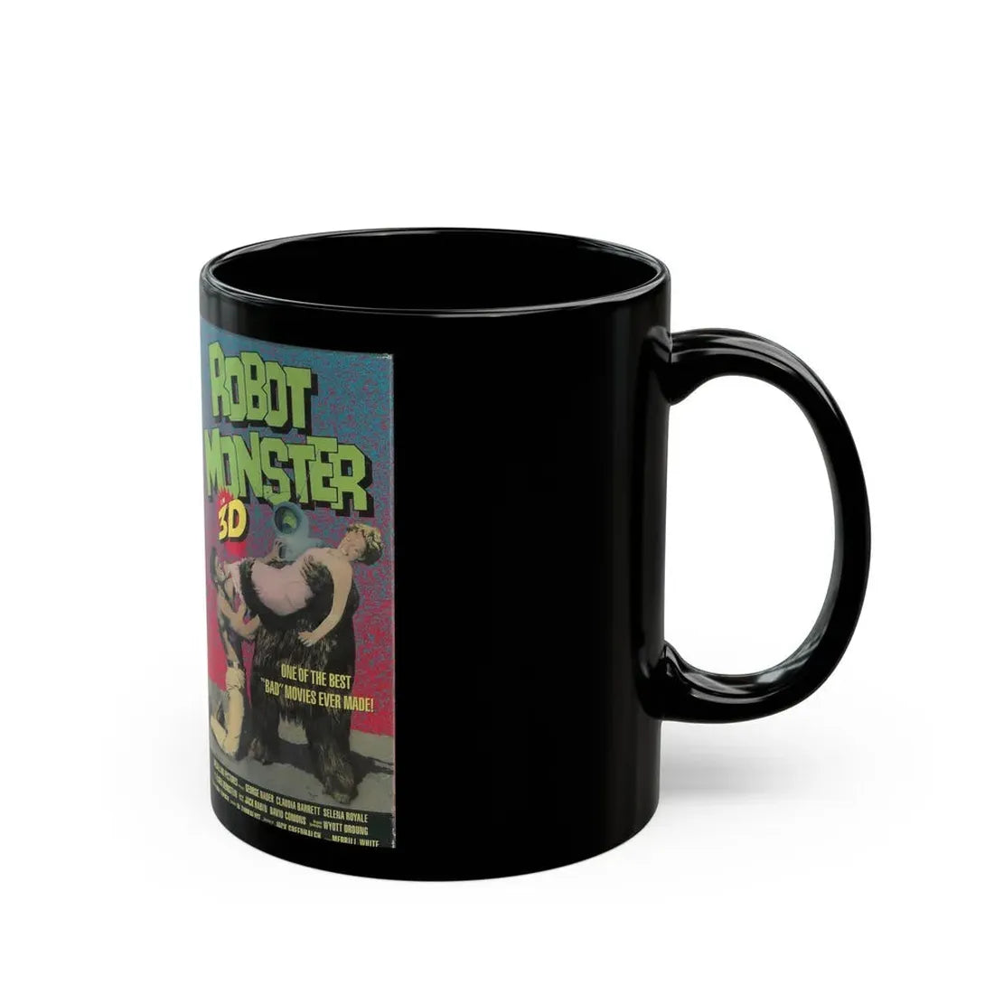 ROBOT MONSTER 3D (VHS COVER) - Black Coffee Mug - Go Mug Yourself