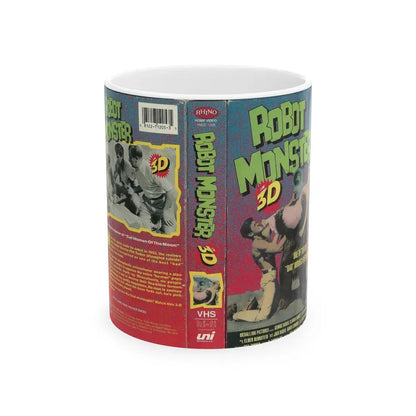 ROBOT MONSTER 3D (VHS COVER) - White Coffee Mug 11oz - Go Mug Yourself