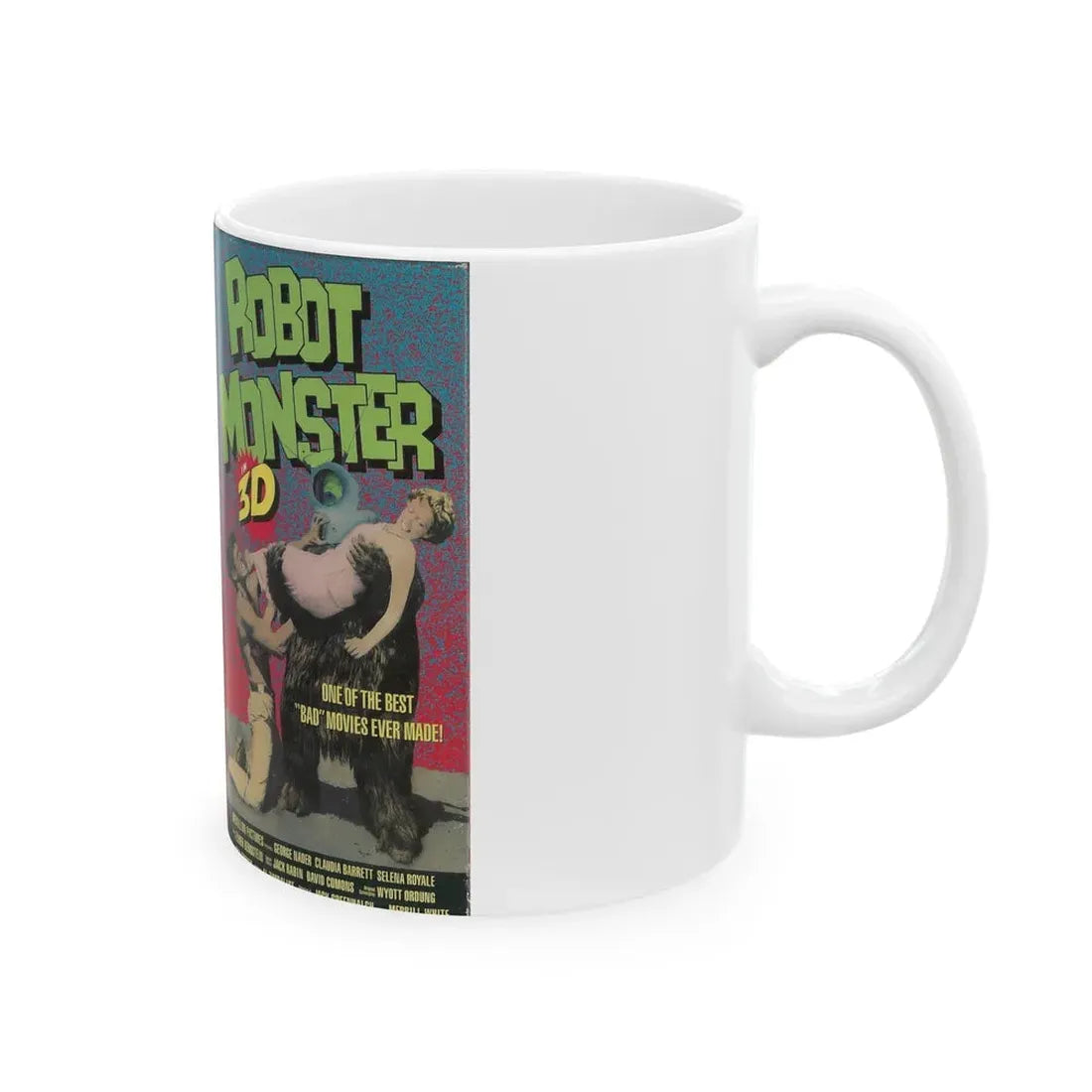 ROBOT MONSTER 3D (VHS COVER) - White Coffee Mug - Go Mug Yourself