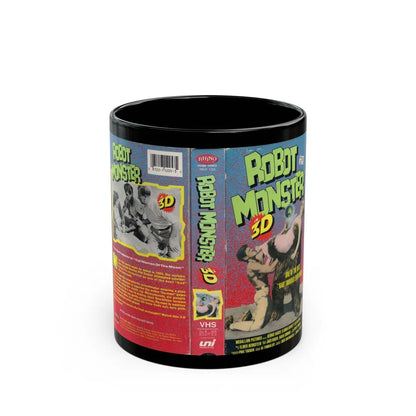 ROBOT MONSTER IN 3D (VHS COVER) - Black Coffee Mug-11oz-Go Mug Yourself