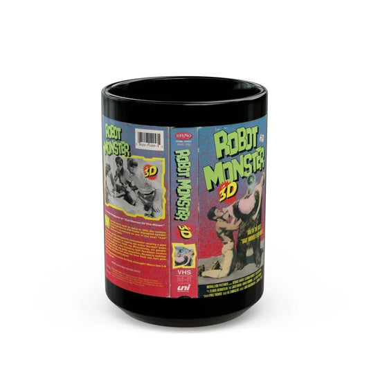 ROBOT MONSTER IN 3D (VHS COVER) - Black Coffee Mug 15oz - Go Mug Yourself