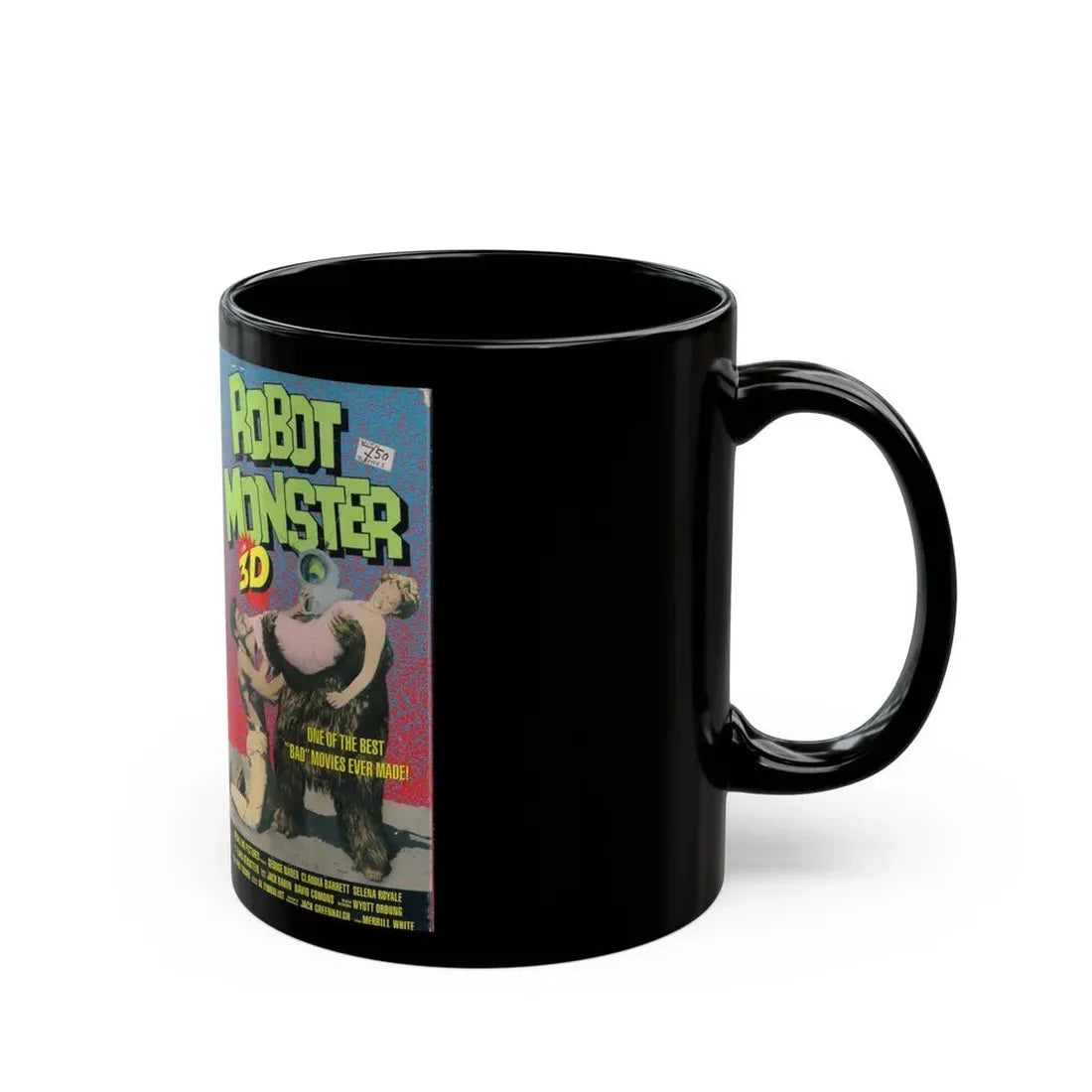 ROBOT MONSTER IN 3D (VHS COVER) - Black Coffee Mug - Go Mug Yourself