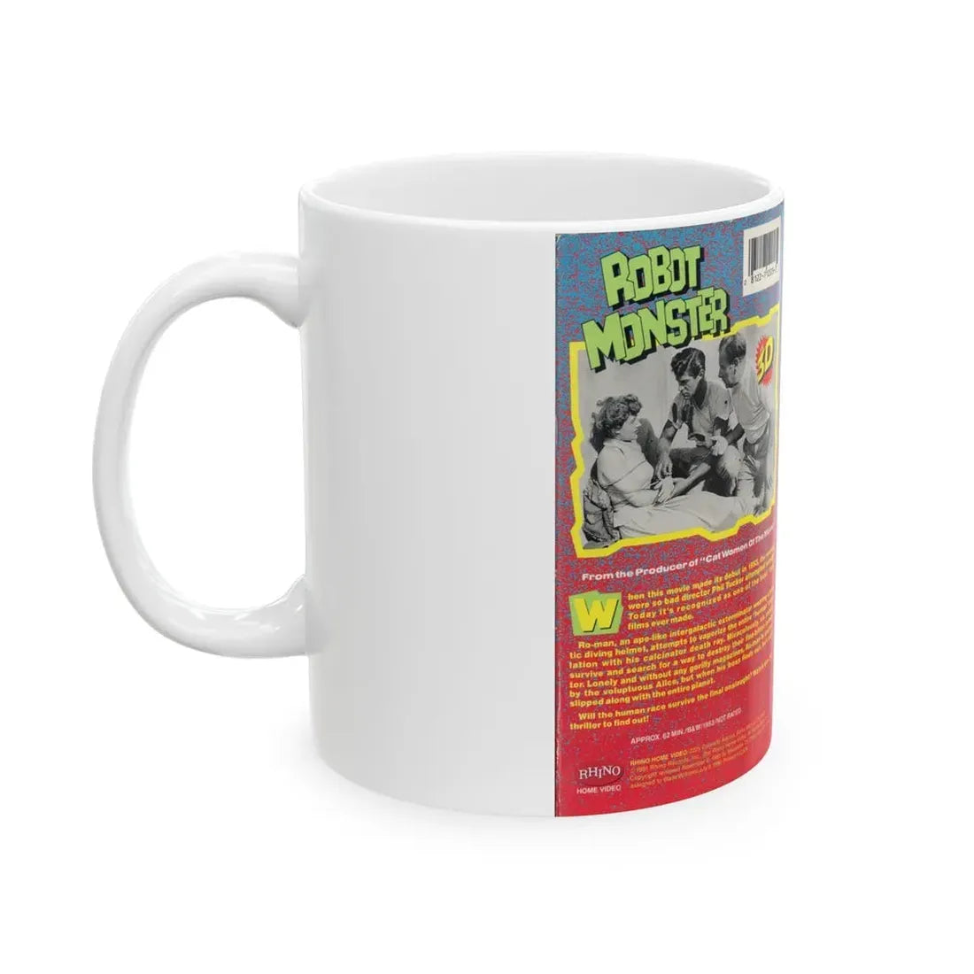 ROBOT MONSTER IN 3D (VHS COVER) - White Coffee Mug - Go Mug Yourself