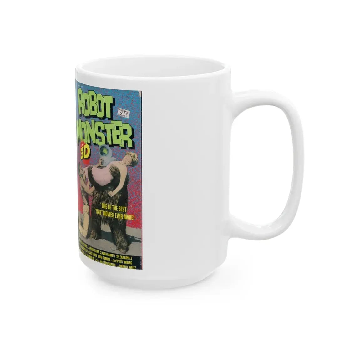 ROBOT MONSTER IN 3D (VHS COVER) - White Coffee Mug - Go Mug Yourself