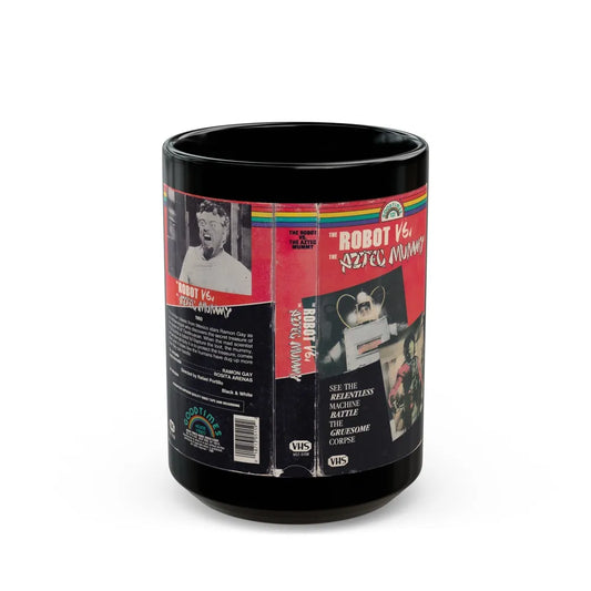 ROBOT VS THE AZTEC MUMMY (VHS COVER) - Black Coffee Mug-15oz-Go Mug Yourself