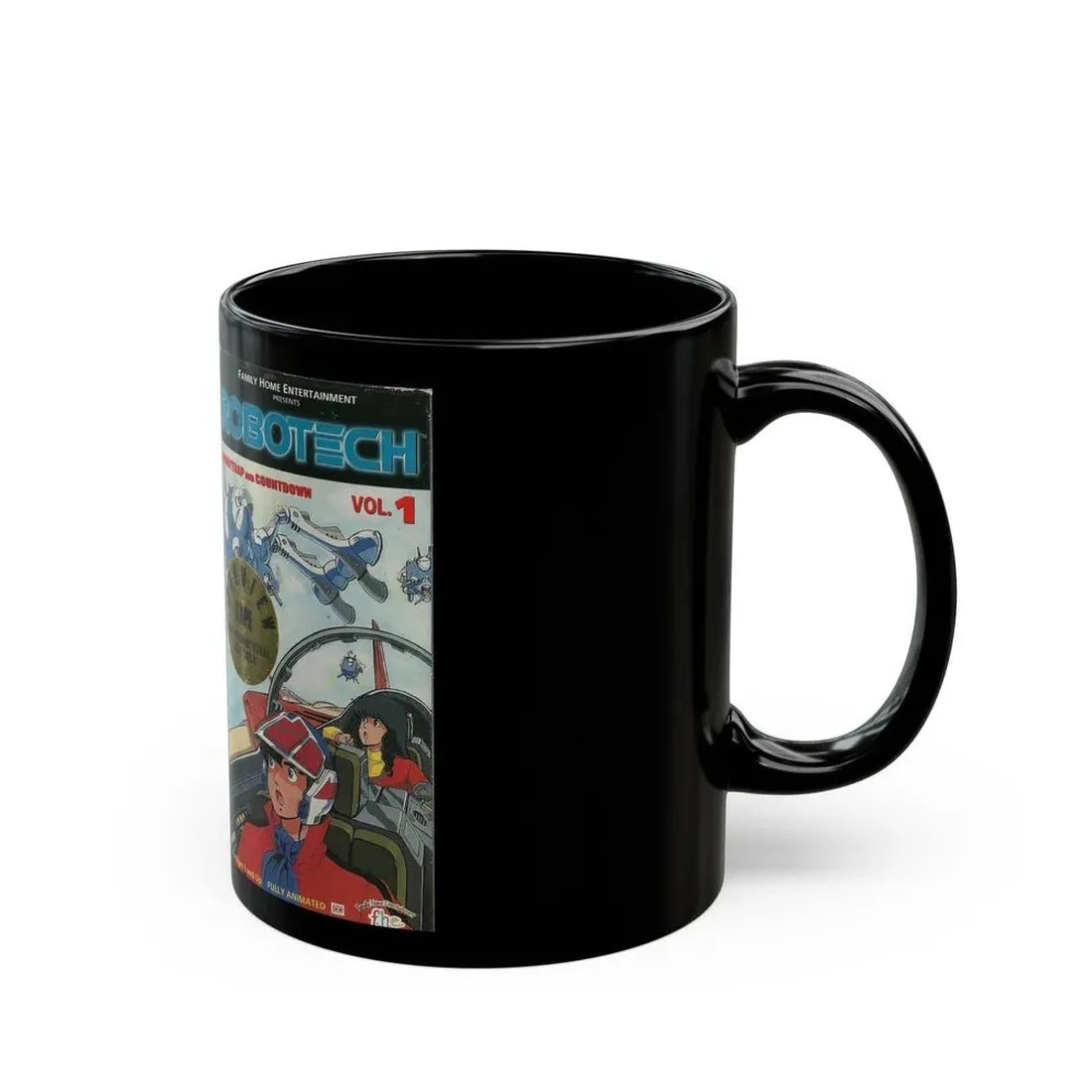 ROBOTECH VOLUME 1 (VHS COVER) - Black Coffee Mug - Go Mug Yourself