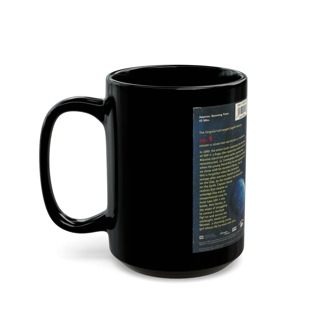 ROBOTECH VOLUME 1 (VHS COVER) - Black Coffee Mug-Go Mug Yourself