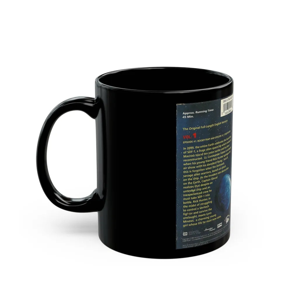 ROBOTECH VOLUME 1 (VHS COVER) - Black Coffee Mug-Go Mug Yourself