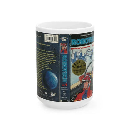ROBOTECH VOLUME 1 (VHS COVER) - White Coffee Mug 15oz - Go Mug Yourself