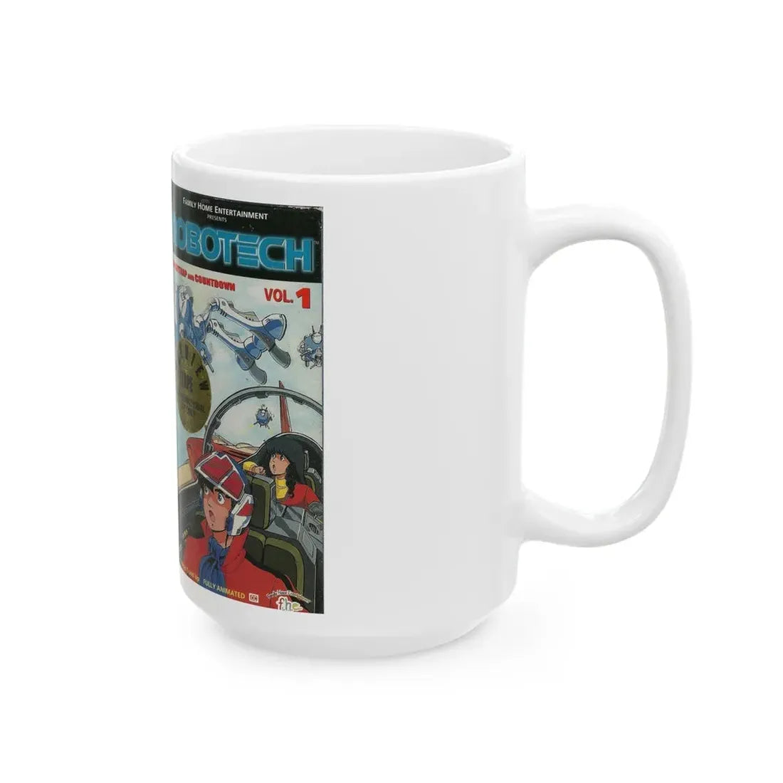 ROBOTECH VOLUME 1 (VHS COVER) - White Coffee Mug - Go Mug Yourself