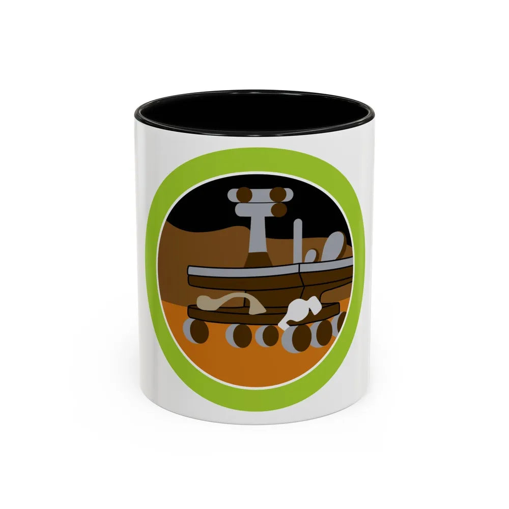 Robotics (Boy Scout Merit Badge) Accent Coffee Mug-11oz-Black-Go Mug Yourself