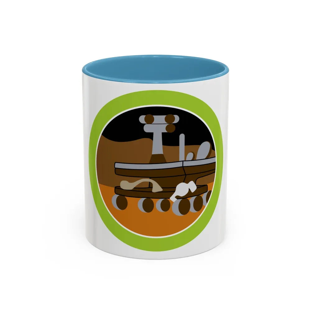 Robotics (Boy Scout Merit Badge) Accent Coffee Mug-11oz-Light Blue-Go Mug Yourself